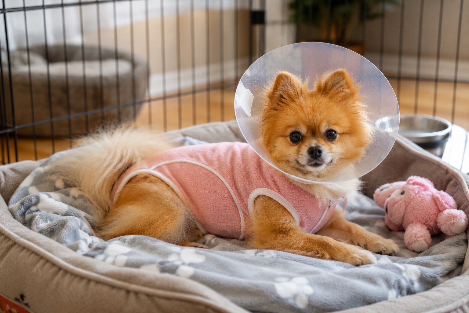 Pomeranian After Spaying
