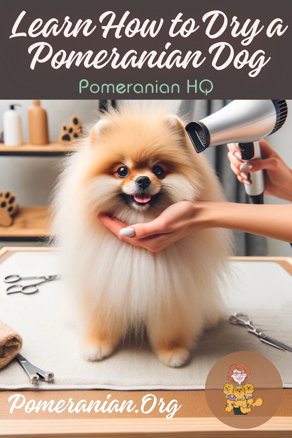 Learn How to Dry a Pomeranian Dog
