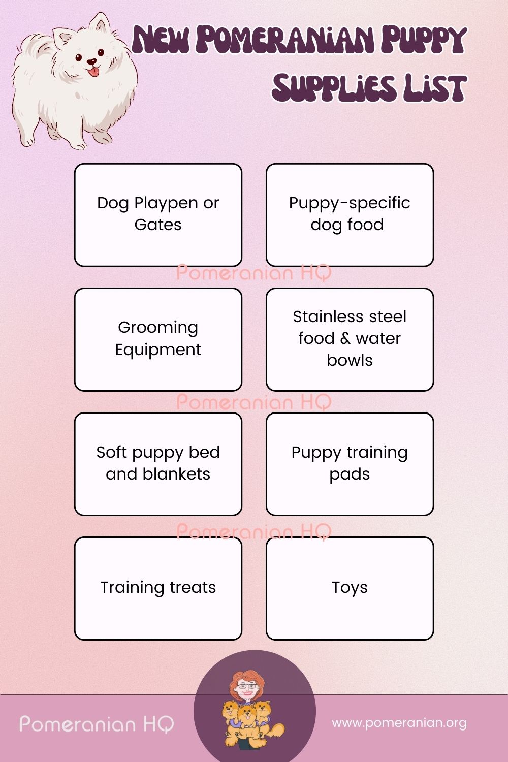 New puppy outlet supply list