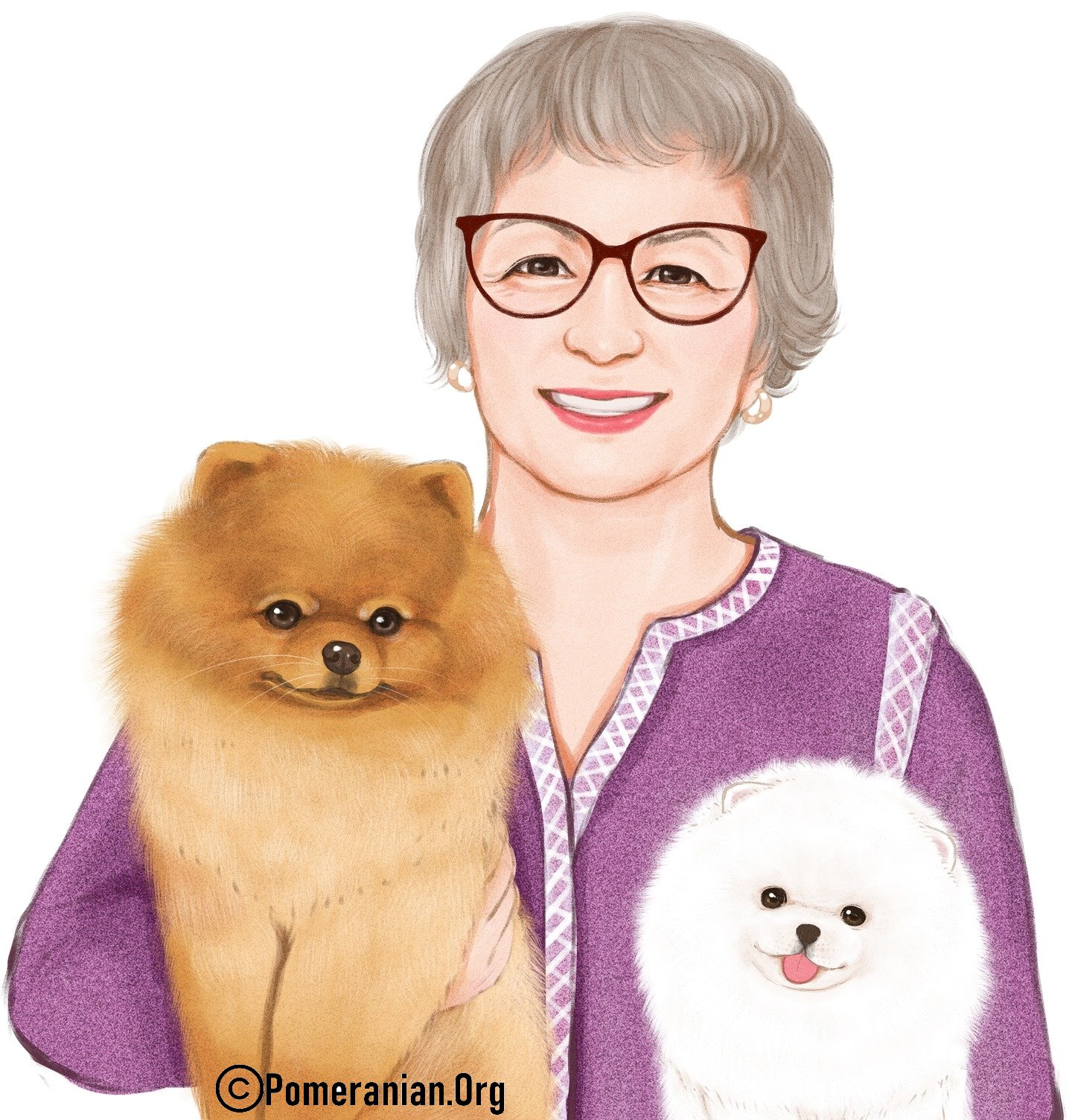 Denise Leo and Pomeranians