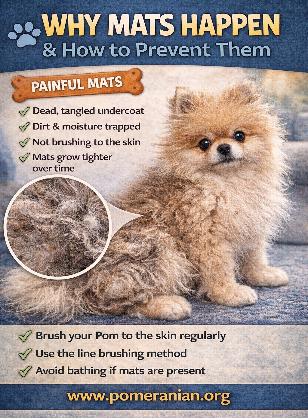 Pomeranian Matted Fur