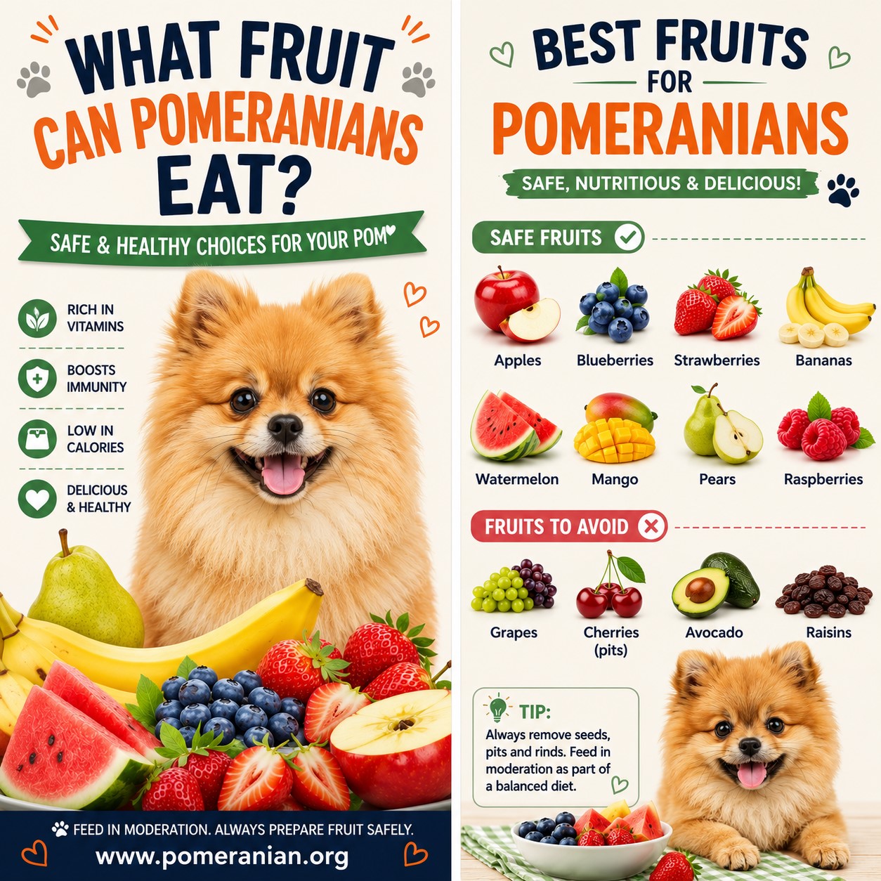 What Fruit Can Pomeranians Eat? Safe Fruits and Fruits to Avoid