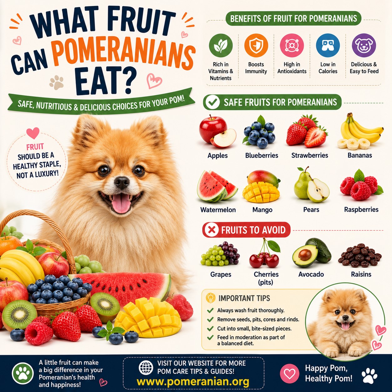 What Fruit Can Pomeranians Eat? Safe Fruits and Fruits to Avoid