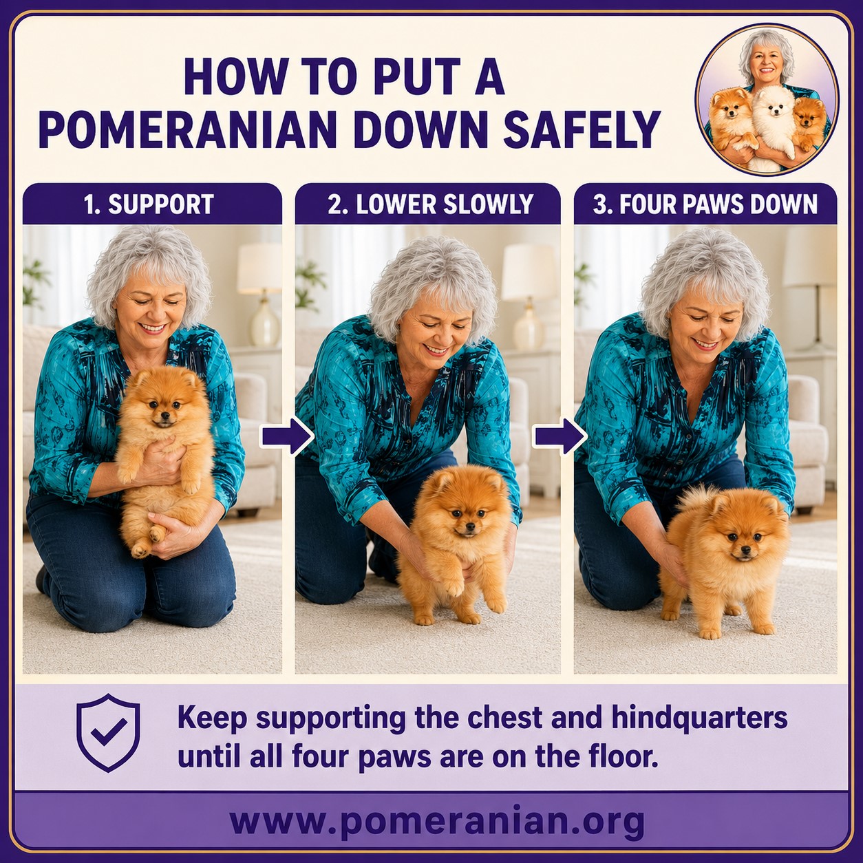 How to Put a Pomeranian Down Safely