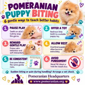 Pomeranian Puppy Biting